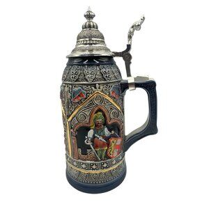 Limited Edition  Thewalt German Beer Stein Pewter Lid Handcrafted 377/5000
